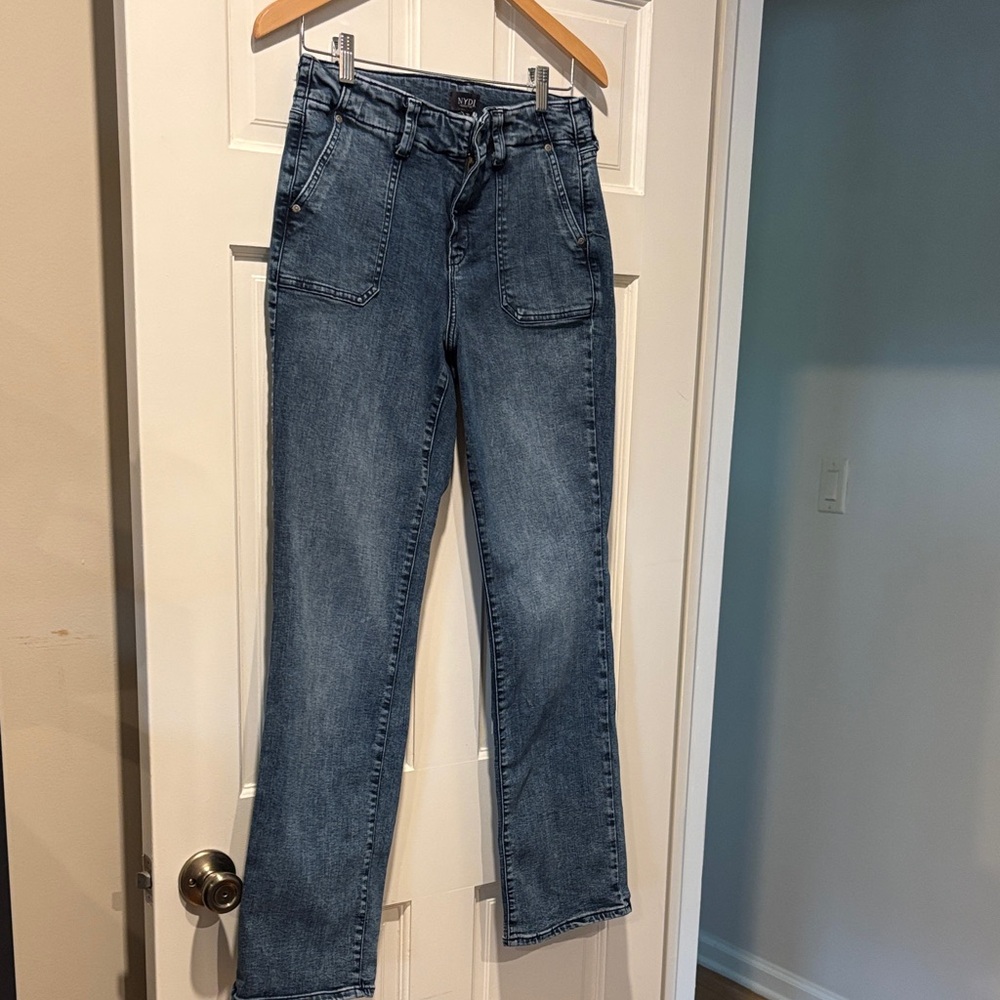 NYDJ Blue Straight Leg Jeans